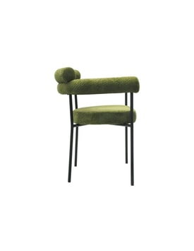 Sillón Cervantes Metal Tapizado Bouclé miniatura 3