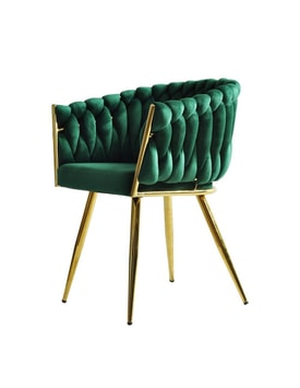 Sillón King Metal Dorado Tapizado Velvet