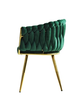 Sillón King Metal Dorado Tapizado Velvet miniatura 3