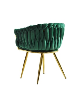 Sillón King Metal Dorado Tapizado Velvet miniatura 4