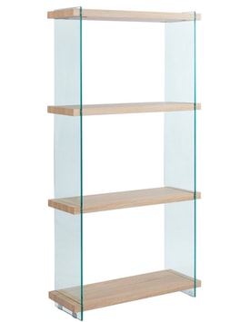 Estantería Multiusos Madera Cristal