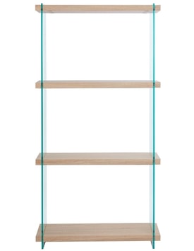 Estantería Multiusos Madera Cristal miniatura 2