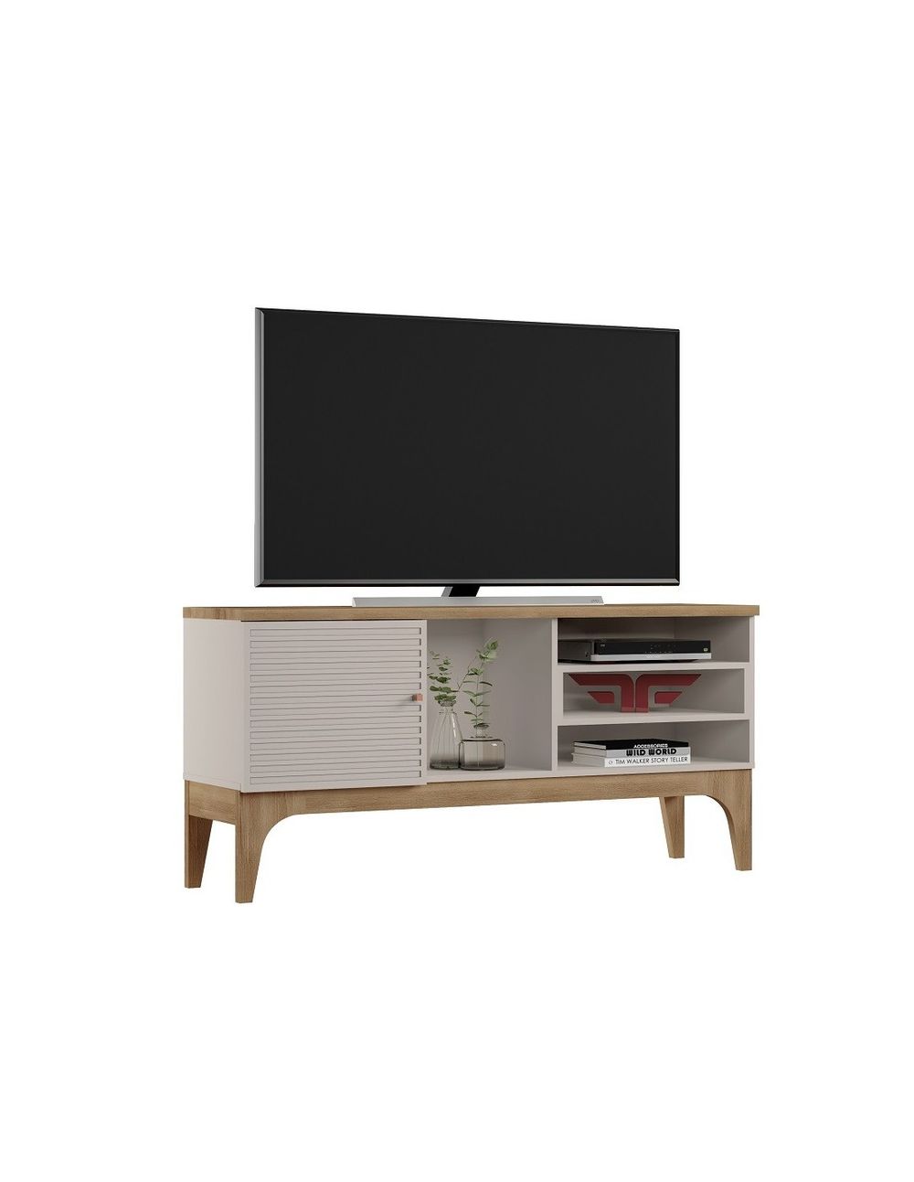 Mueble Tv Multiusos Blanco Roto Y