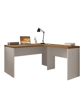 Mesa De Oficina Bilaminado Marrón miniatura 1