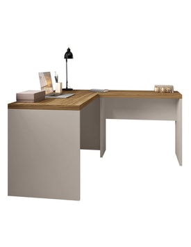 Mesa De Oficina Bilaminado Marrón miniatura 2