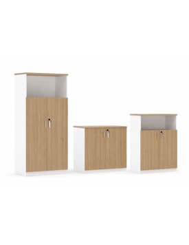Armario Medio 2 Puertas Blanco miniatura 3