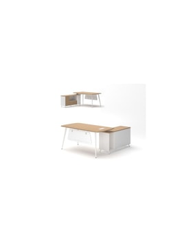 Mesa De Oficina Arezzo 160 Color Blanco Y miniatura 3