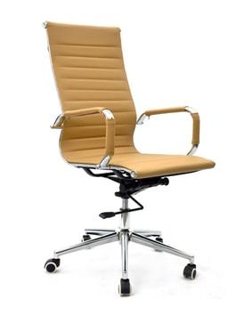 Sillón De Oficina Alto Marrón