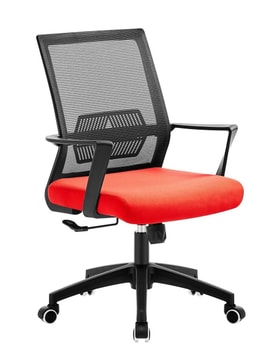 Sillón De Oficina Negro Malla Negra Tejido