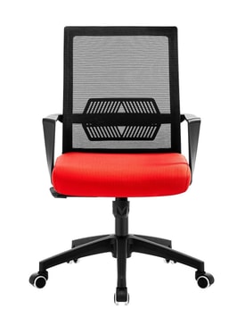 Sillón De Oficina Negro Malla Negra Tejido miniatura 2